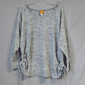 Ruby Rd Gray Sweater with side ties